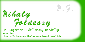 mihaly foldessy business card